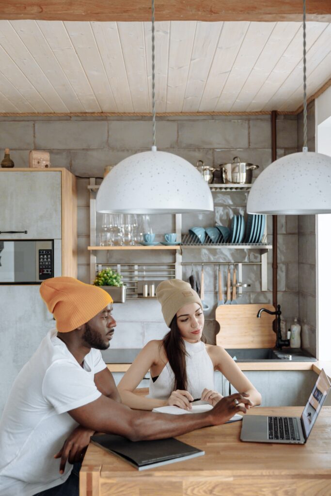 couple with hats